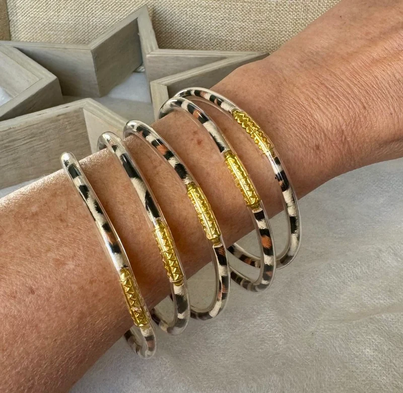 Bracelet Jonc Léo beige