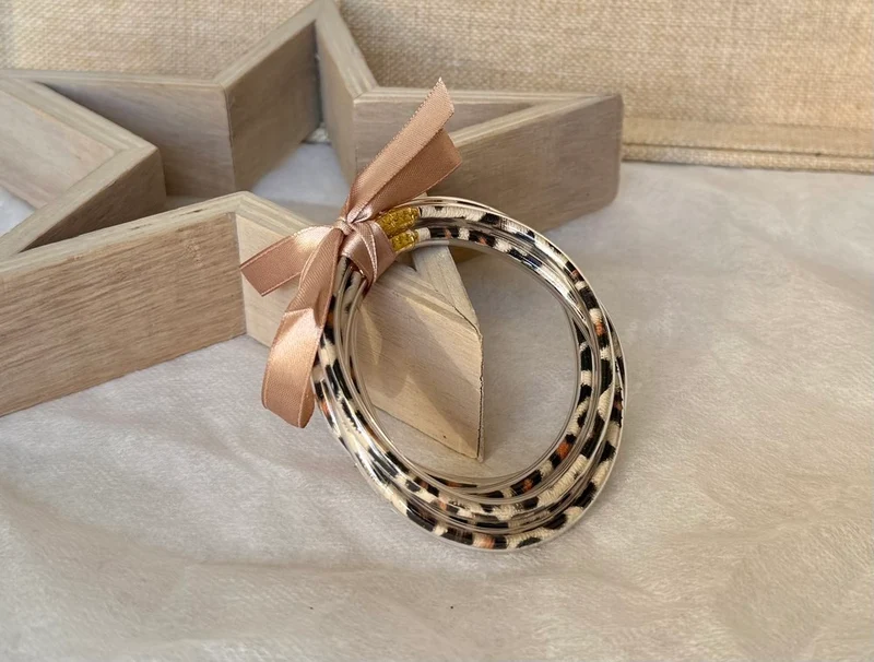 Bracelet Jonc Léo beige