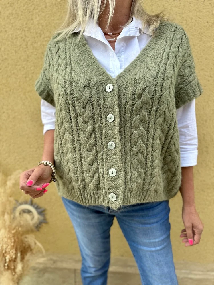 Gilet loose sans manches Polo tilleul