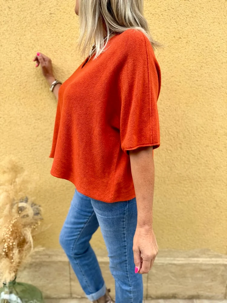 Pull loose Francisco brique orangé