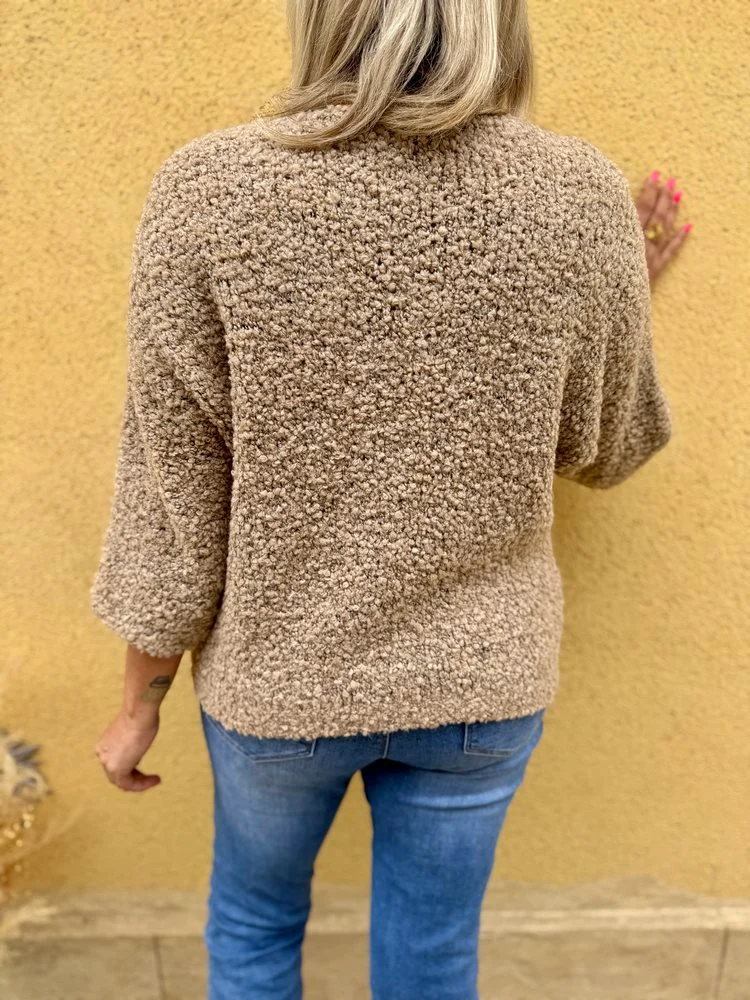 Pull bouclettes Erico camel