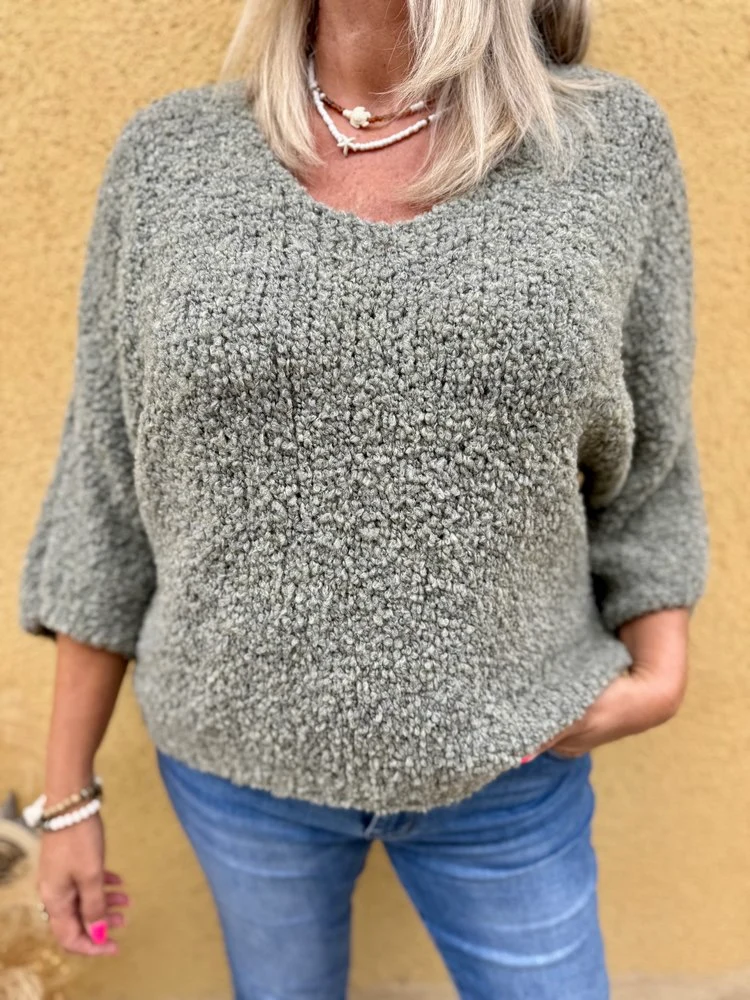 Pull bouclettes Erico tilleul