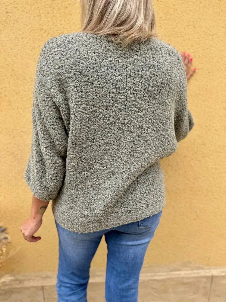 Pull bouclettes Erico tilleul