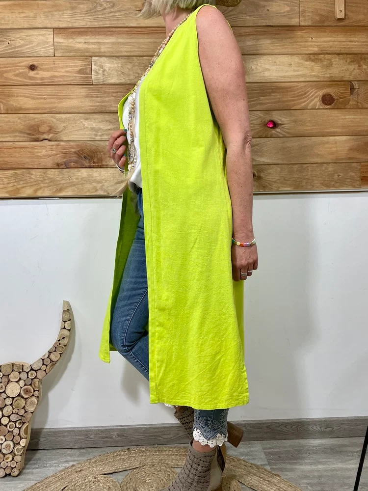 Veste sans manches Genna vert anis