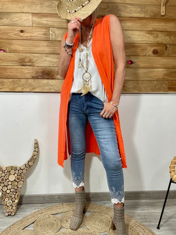 Veste sans manches Genna orange