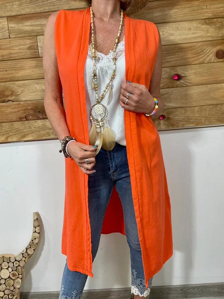 Veste sans manches Genna orange