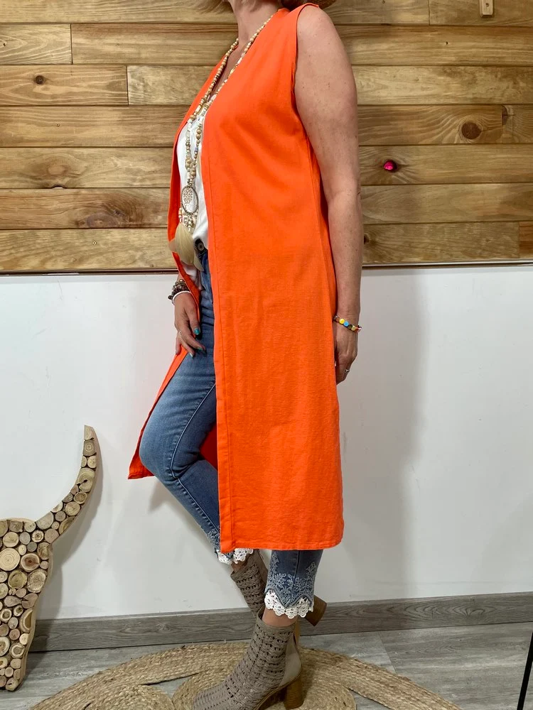 Veste sans manches Genna orange