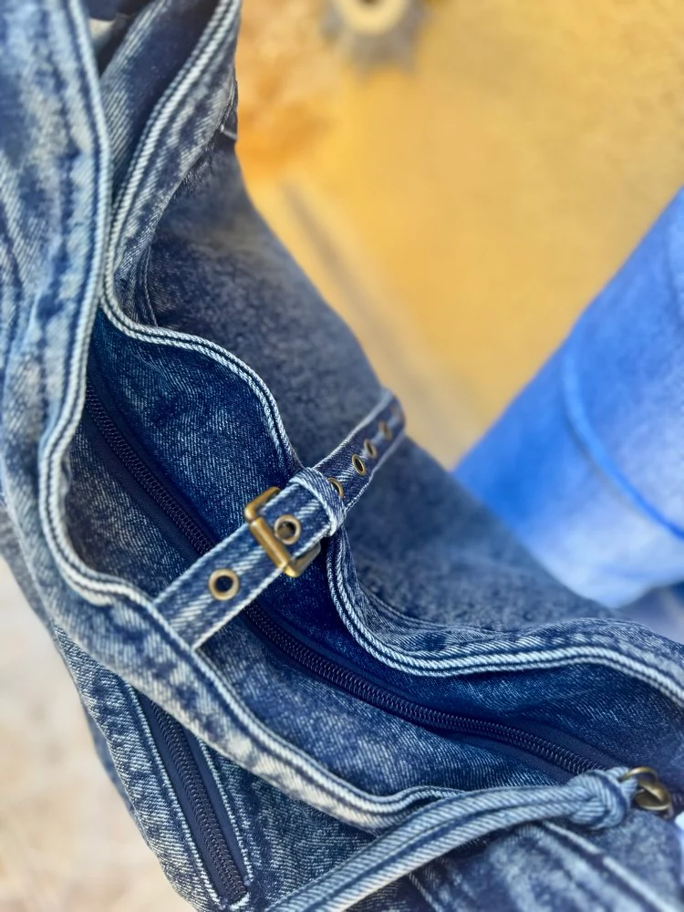 Grand sac en jean Polo bleu jean