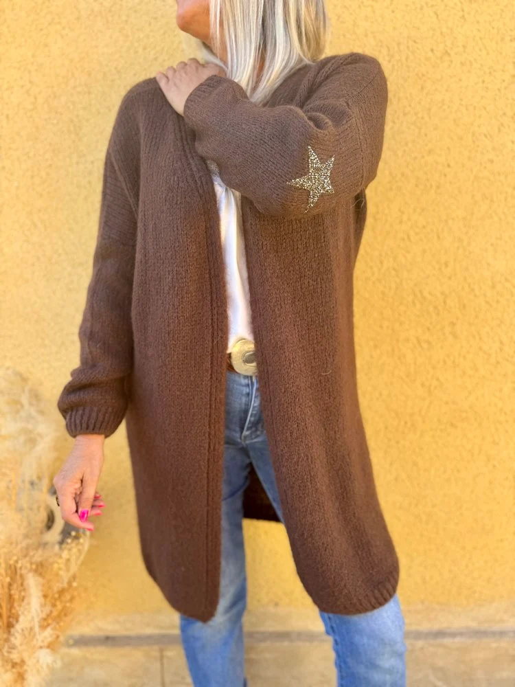 Gilet long Mathéo Etoile chocolat