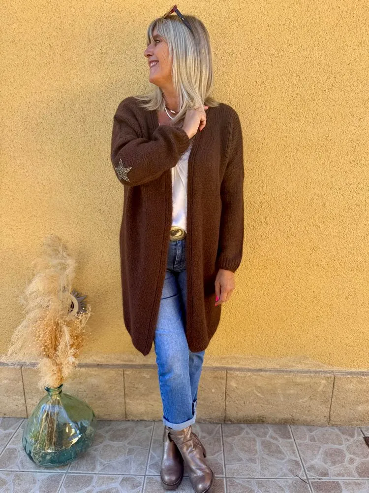 Gilet long Mathéo Etoile chocolat