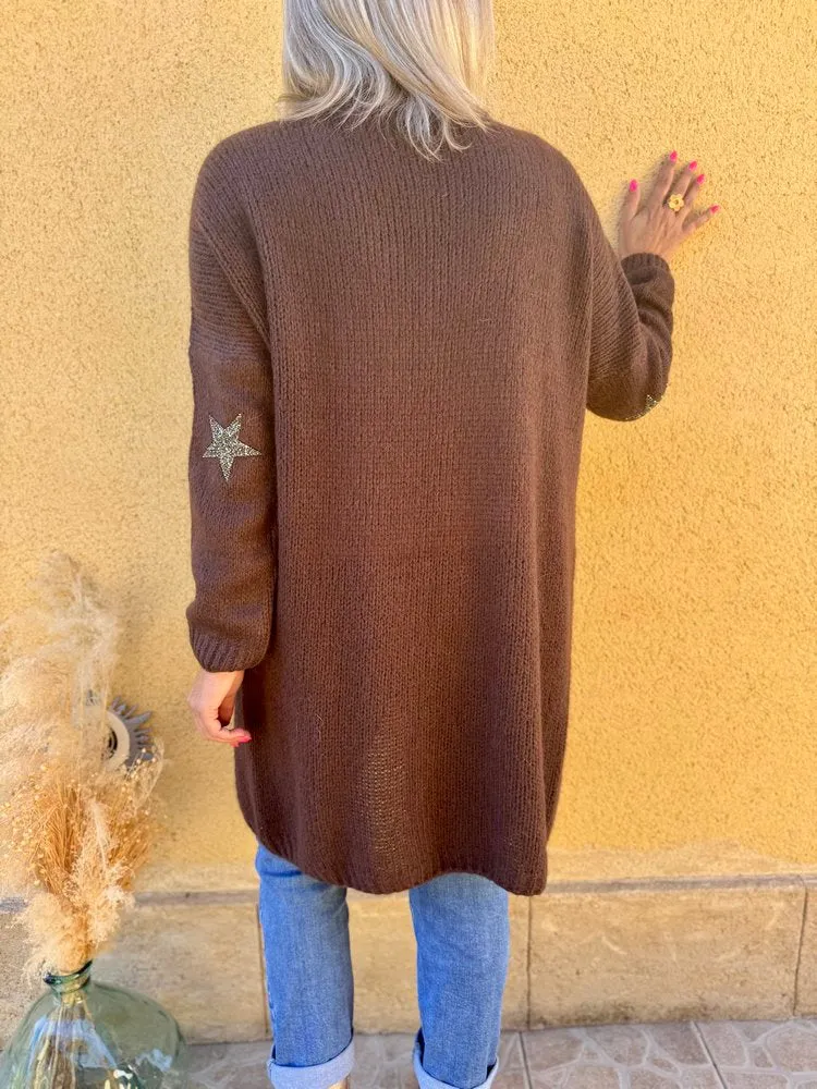 Gilet long Mathéo Etoile chocolat