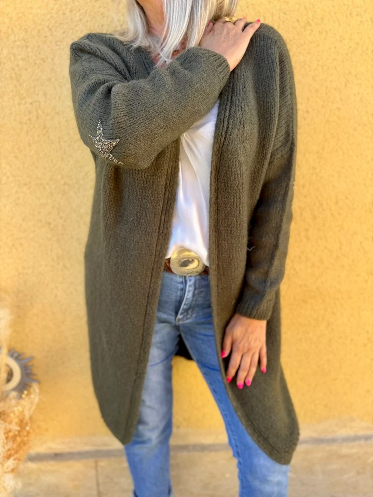 Gilet long Mathéo Etoile kaki