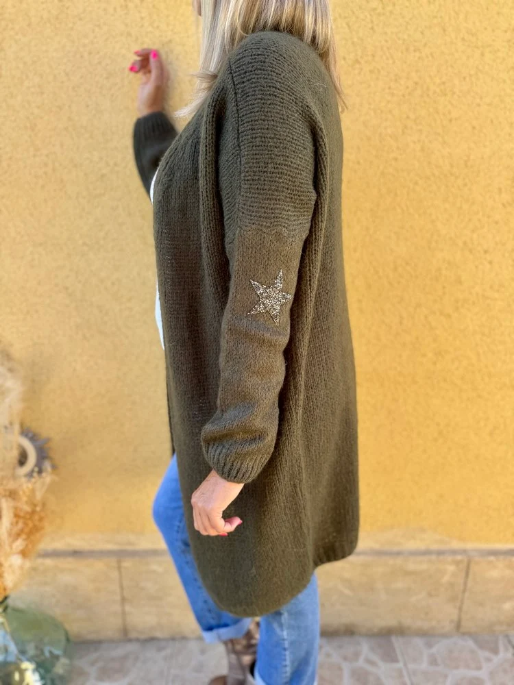 Gilet long Mathéo Etoile kaki