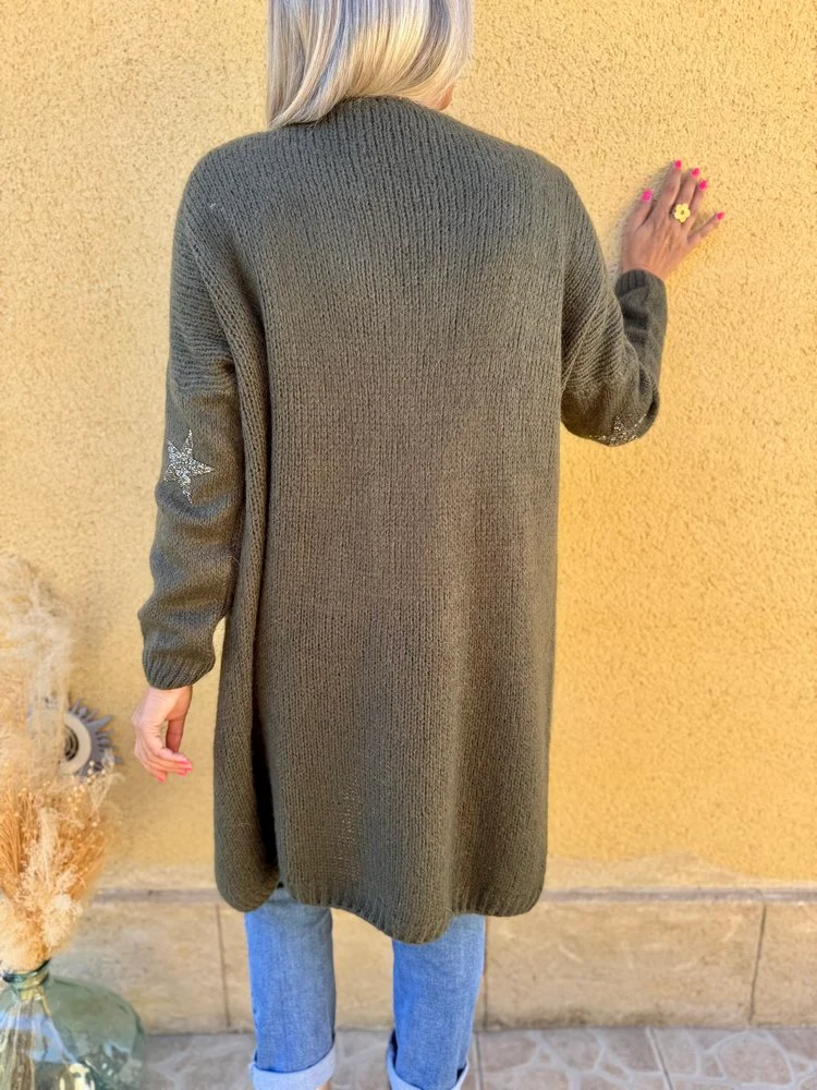 Gilet long Mathéo Etoile kaki