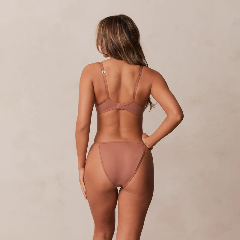 Classic Plunge T-shirt Soutien-Gorge - Moka