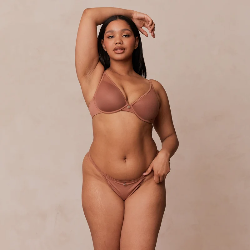 Classic Plunge T-shirt Soutien-Gorge - Moka