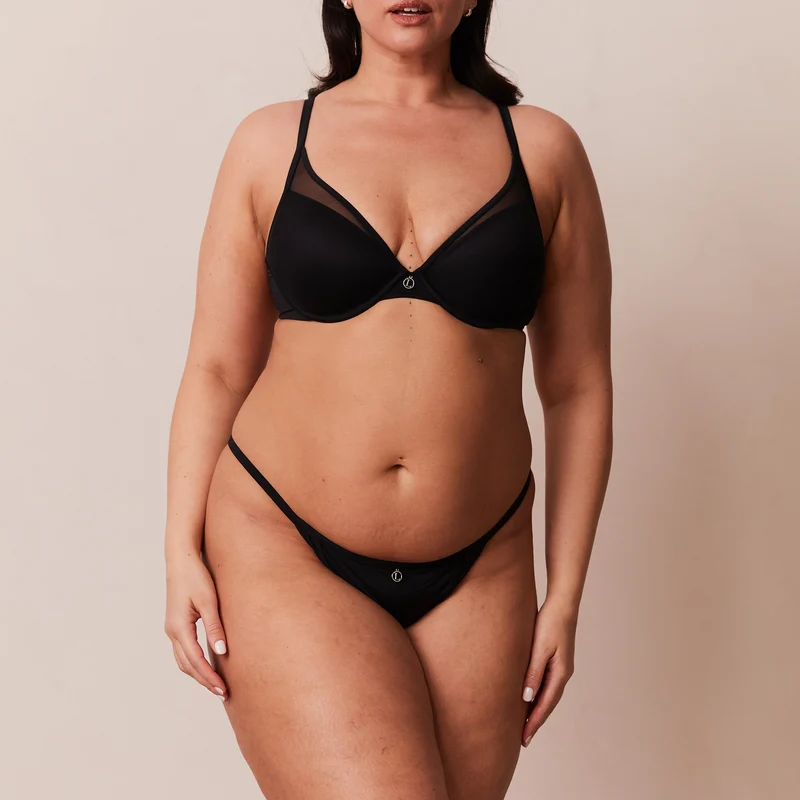 Classic Plunge T-shirt Soutien-Gorge - Noir