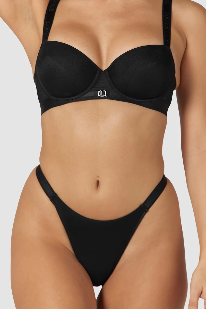 Smooth Mesh T-shirt Soutien-Gorge - Noir