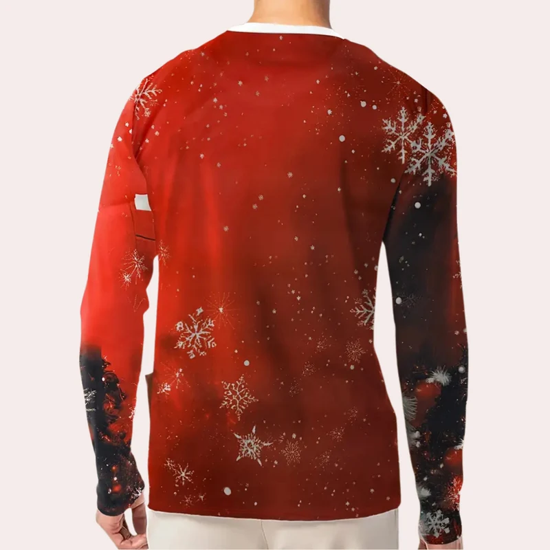 PAULOS - T-shirt de Fête de Noël pour Hommes