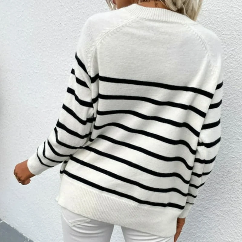 LIYA - Pull à Rayures Élégant pour Femmes