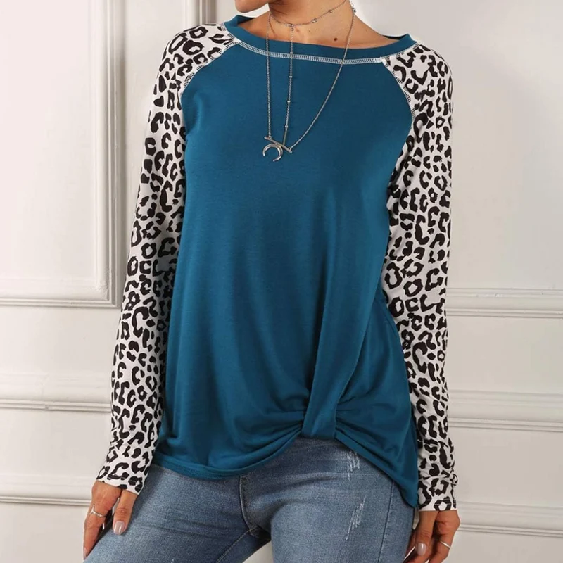 RAYLA - T-shirt à manches longues pour femmes avec motif léopard
