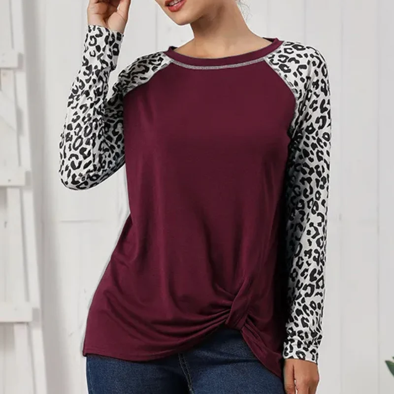RAYLA - T-shirt à manches longues pour femmes avec motif léopard