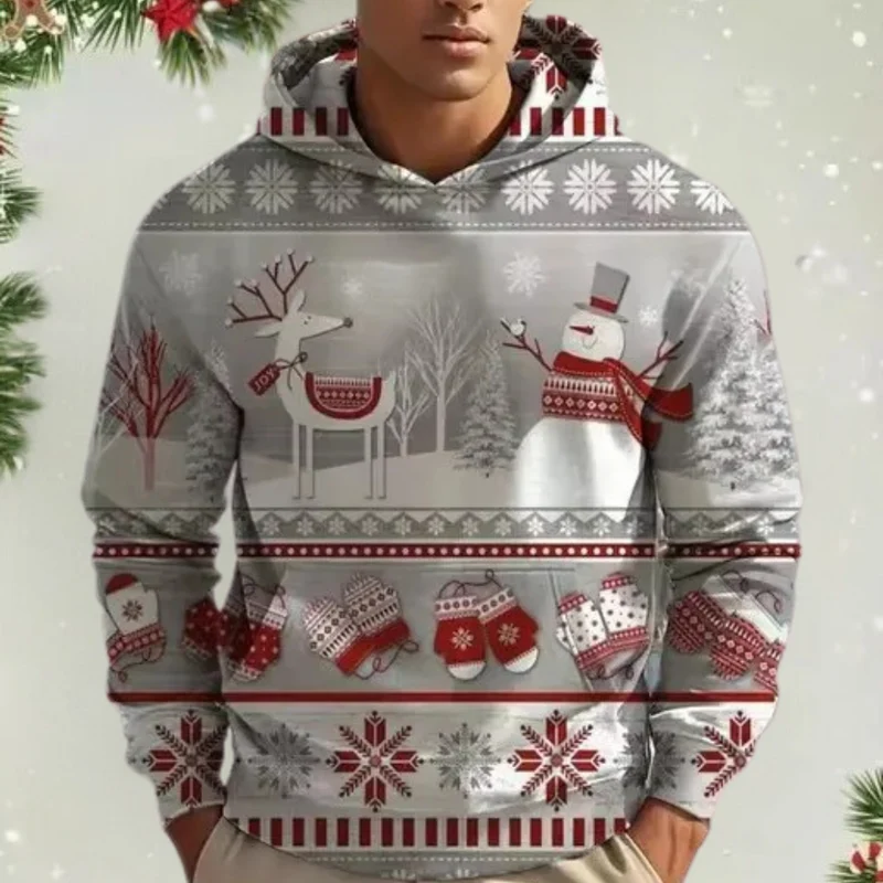 DARION - Sweat à Capuche de Noël pour Hommes