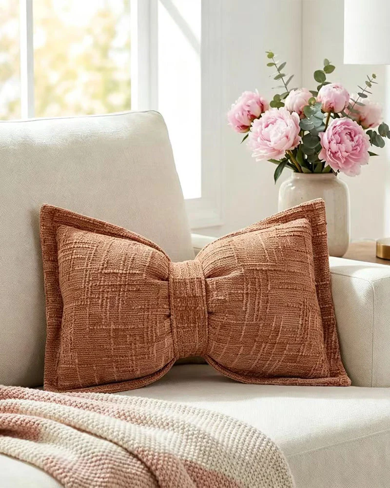 Housse D'oreiller Doux Forme D'arc Jeté