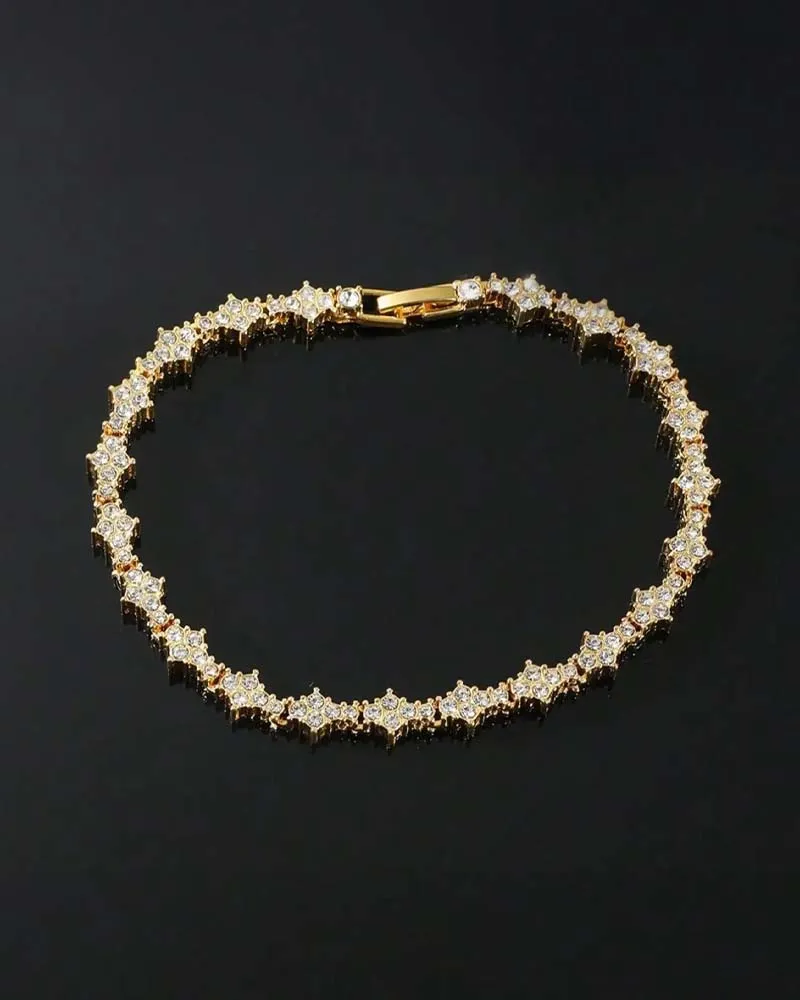Bracelet Classique Étincelant Zircone Cubique Commémoratif
