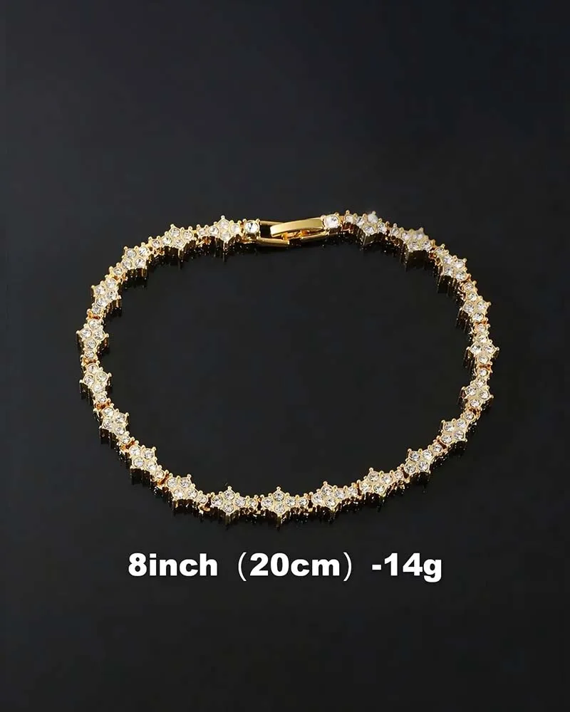 Bracelet Classique Étincelant Zircone Cubique Commémoratif
