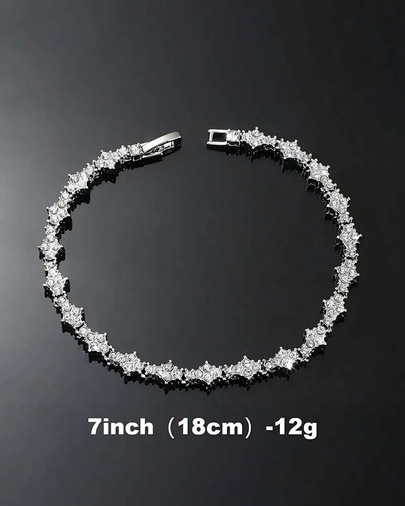 Bracelet Classique Étincelant Zircone Cubique Commémoratif