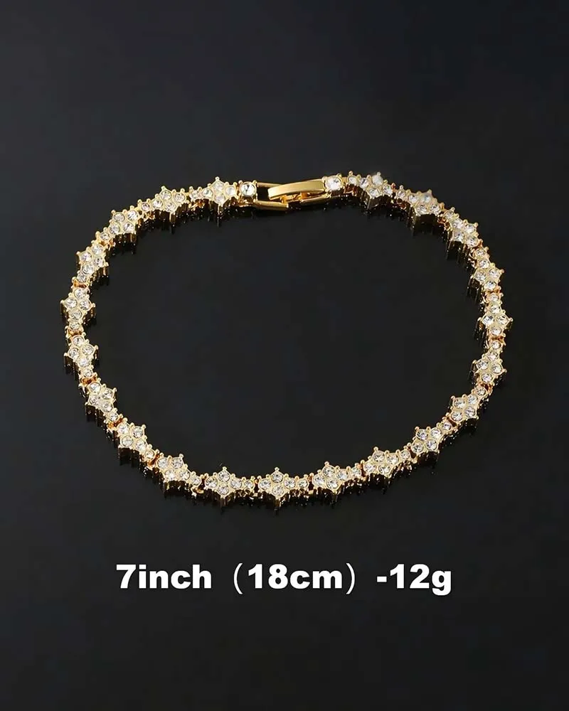 Bracelet Classique Étincelant Zircone Cubique Commémoratif