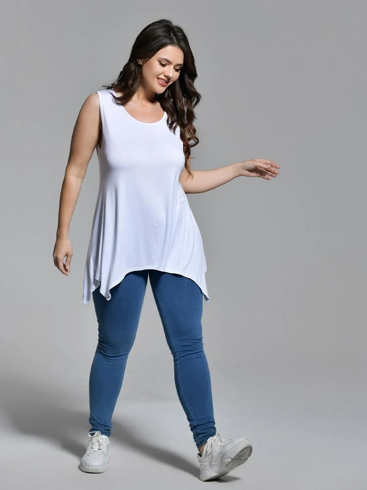 Irregular Hem Sleeveless Top