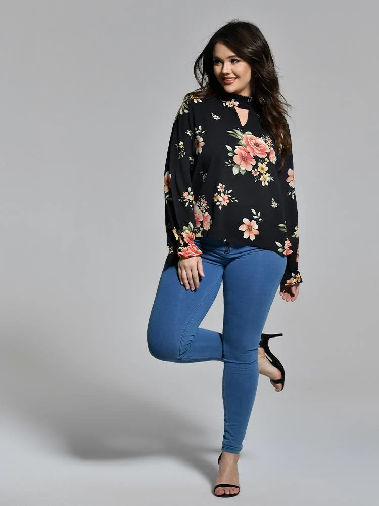 Floral Flowy Print Blouse