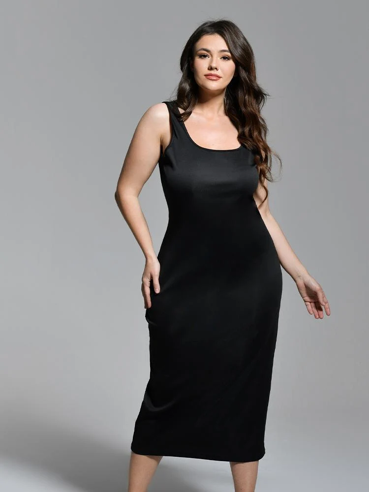 Square Neck Casual Dress