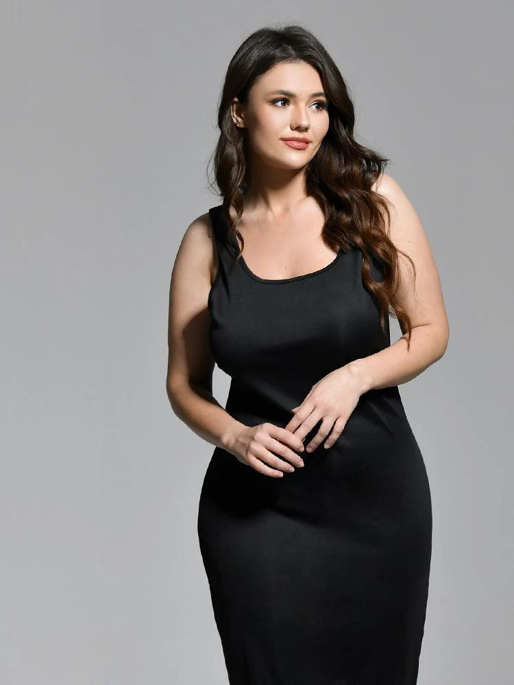 Square Neck Casual Dress
