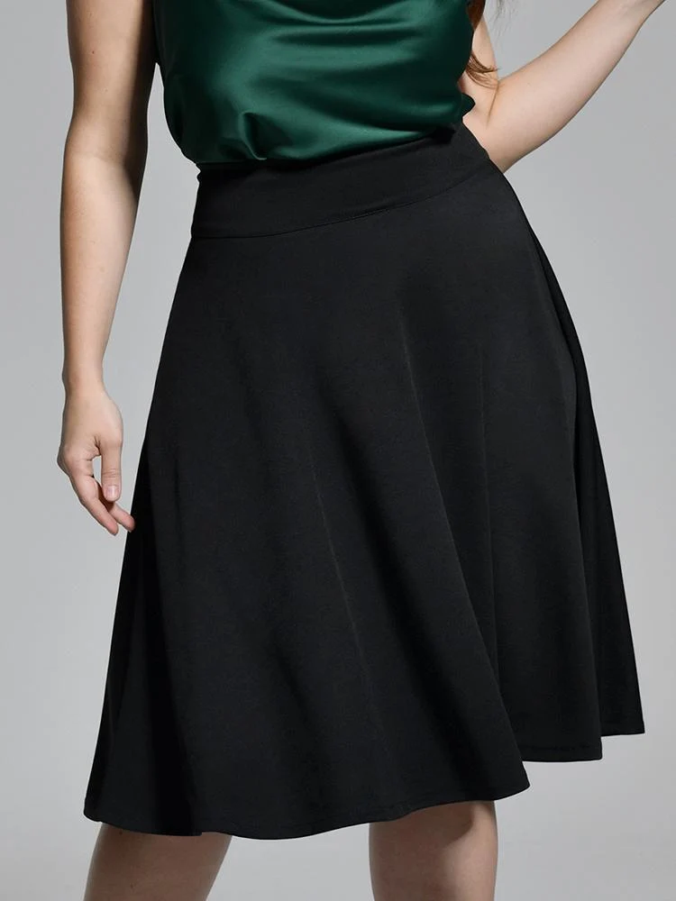 Round Hem Umbrella Skirt