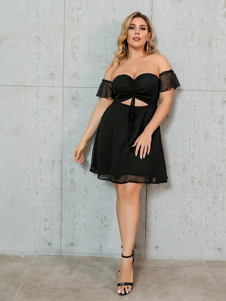 Off Shoulder Mesh Dress