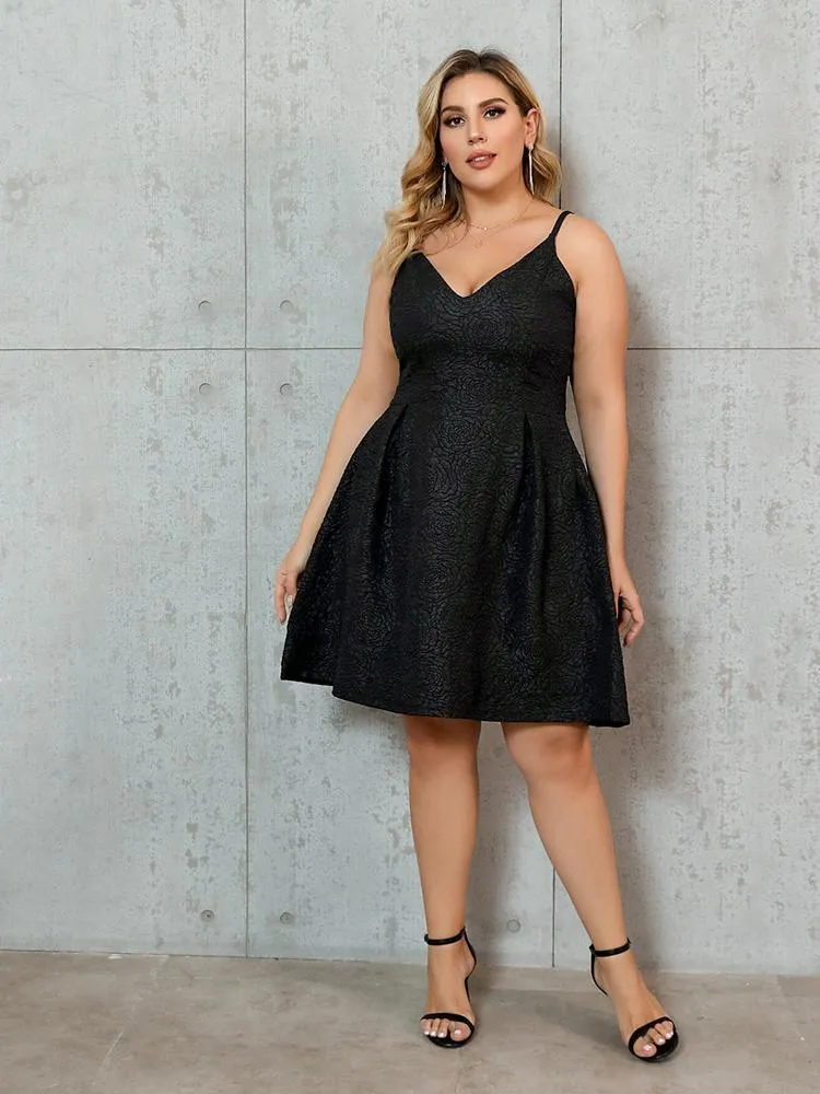 V Neck Suspender Dress