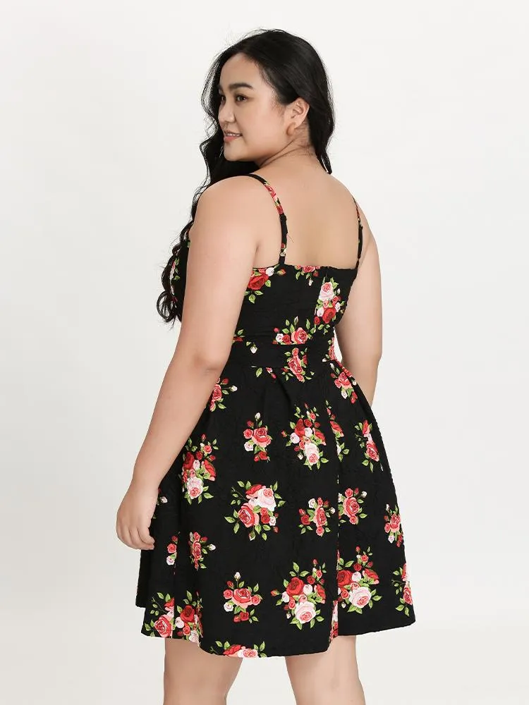 V Neck Suspender Dress