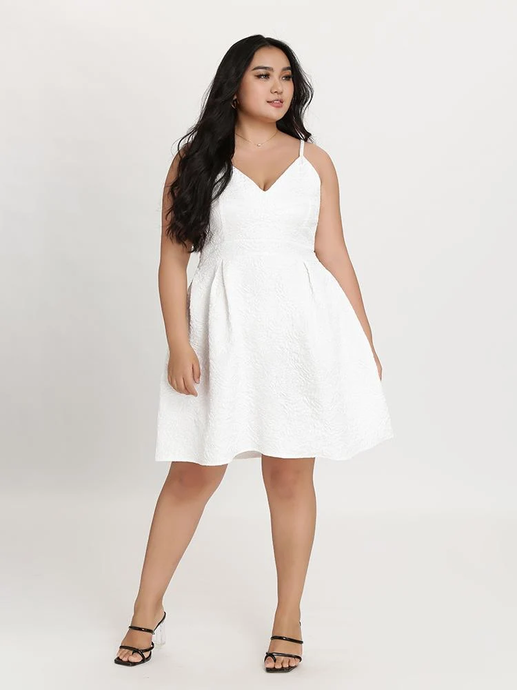 V Neck Suspender Dress