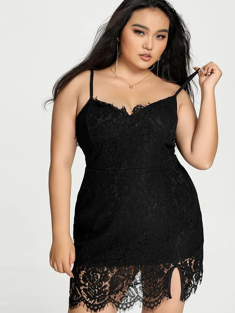 Lace Backless Cami Dress