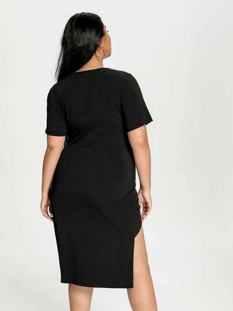 Cut Out Solid Dress