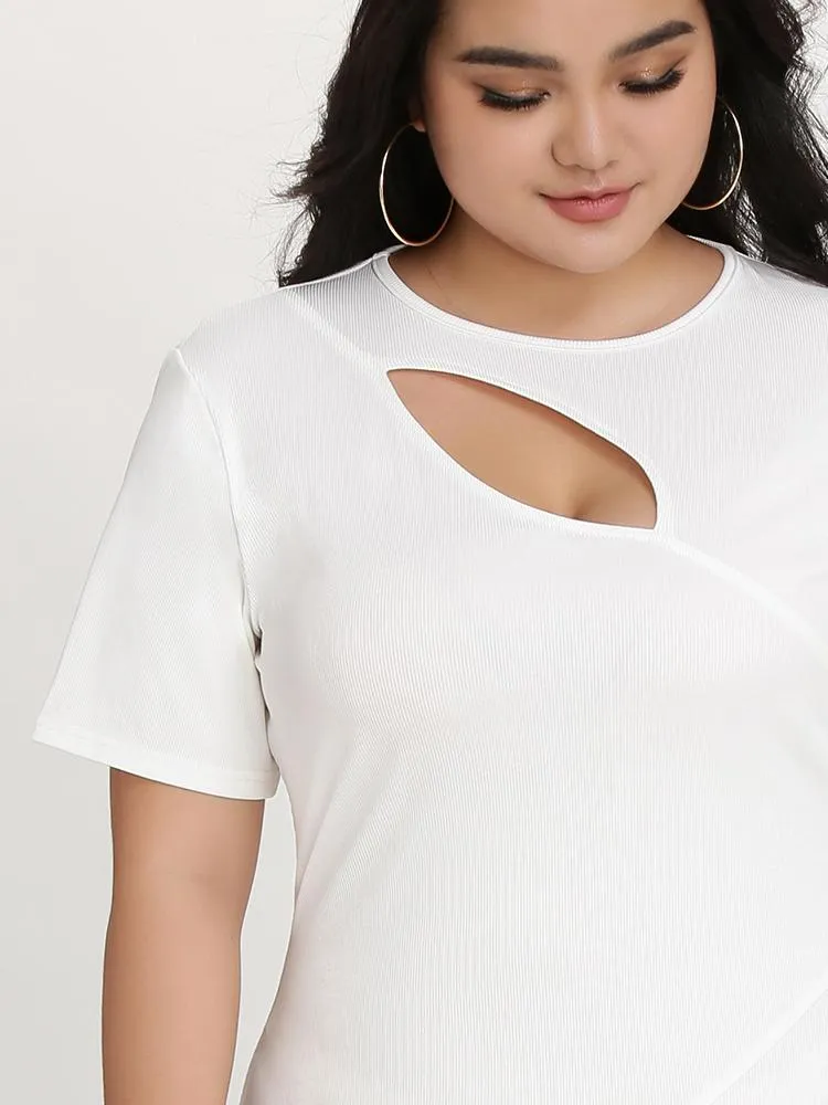 Cut Out Solid Dress