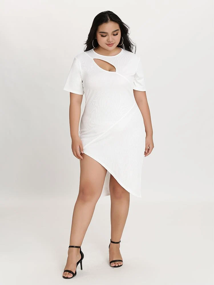 Cut Out Solid Dress
