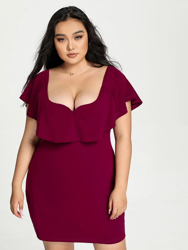 Cape Solid Dress