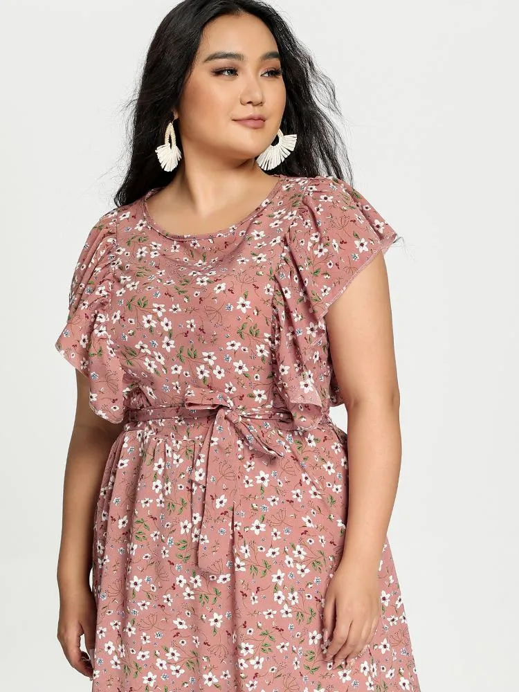 Ditsy Floral Ruffle Dress