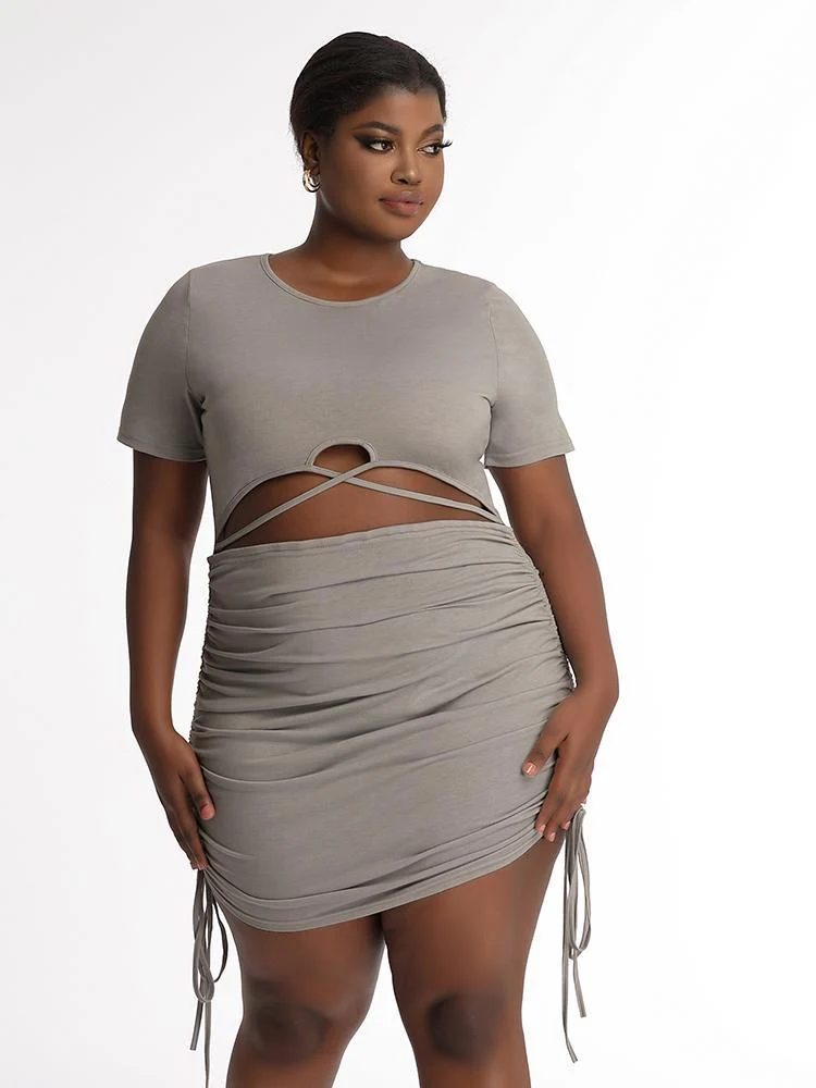 Ruched Cut Out Dress