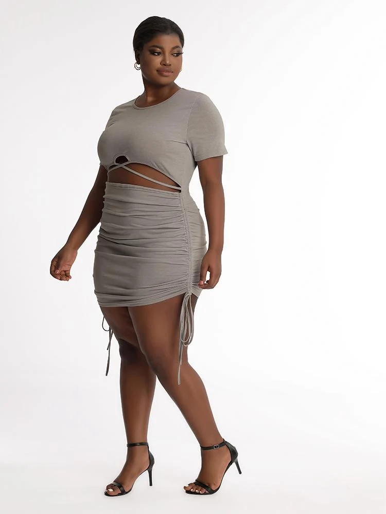 Ruched Cut Out Dress