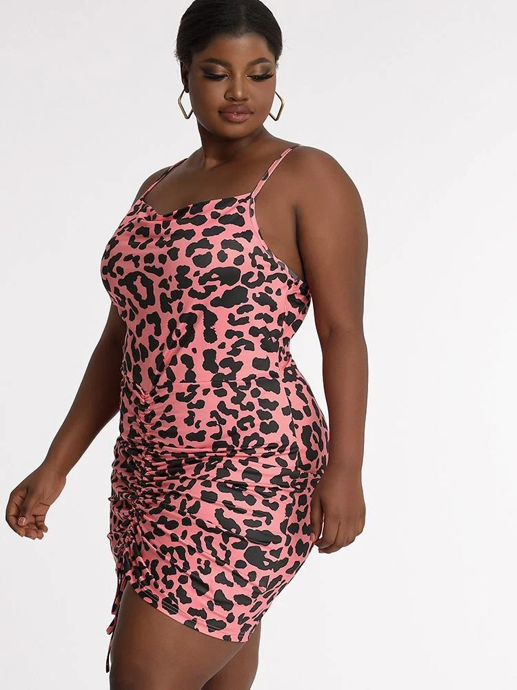 Leopard Cinched Bodycon Dress